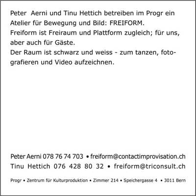 FreiForm Peter Aerni und Tinu Hettich